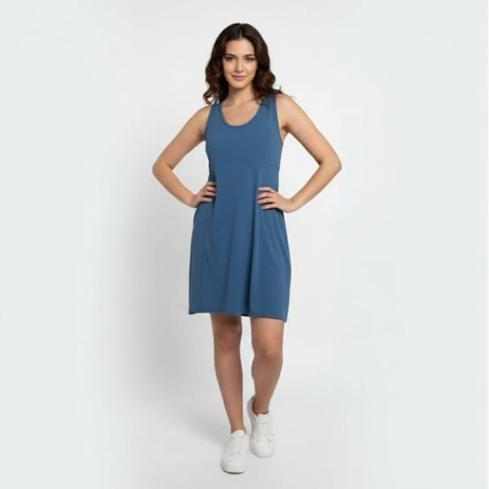 Lole Teal Scoop-Neck Sleeveless Mini Dress
